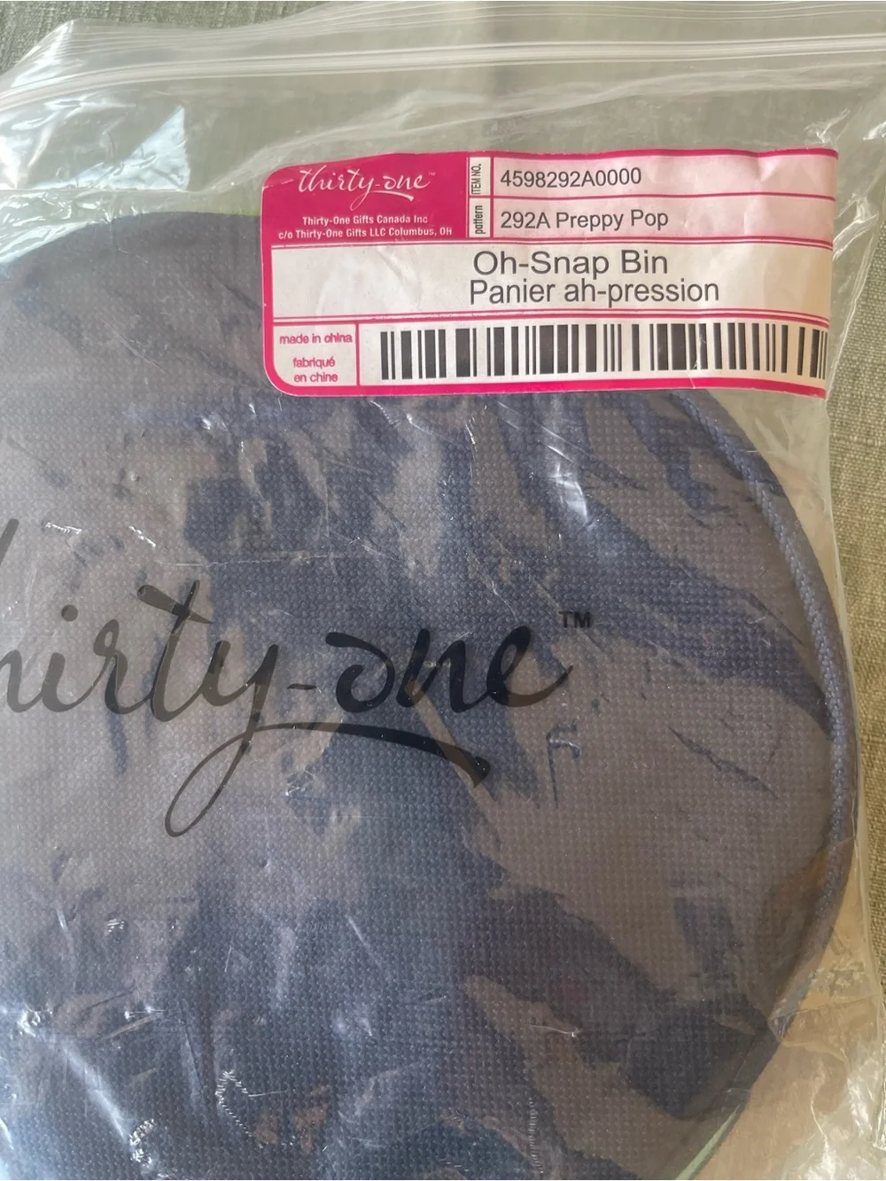 Thirty-One Snap -On Bin - NWT